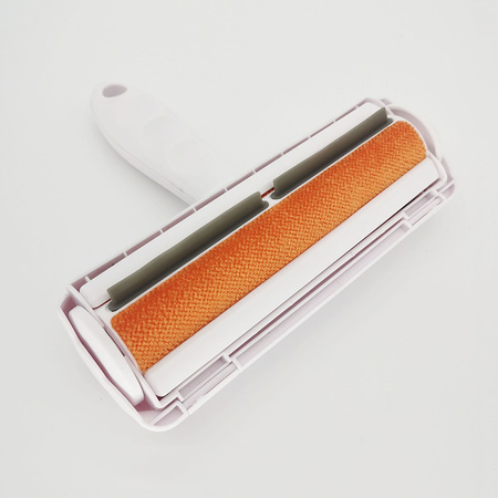 Uniwersalna szczotka do usuwania sierści dla psa kota kanapy ubrań 19.5x18 cm Pomarańczowa