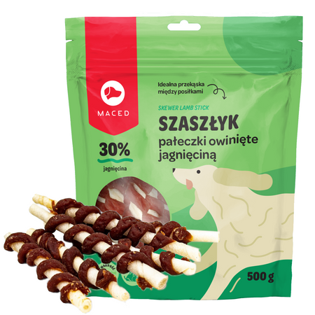 Maced Mix Przysmaków Dla Psa Patyczki Kabanos Mix 100szt. 600g + Szaszłyki Z Jagnięciną 500g