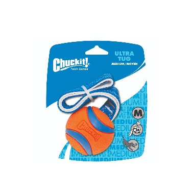 Chuckit Zabawka Dla Psa Ultra Tug Medium Wytrzymała Piłka Na Taśmie Do Aportowania Rozmiar M