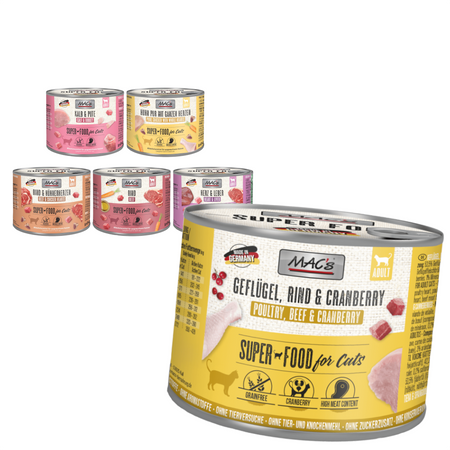 MAC's 6x200g Bezzbożowa Mokra Karma Dla Dorosłych Kotów Mix 6 Smaków