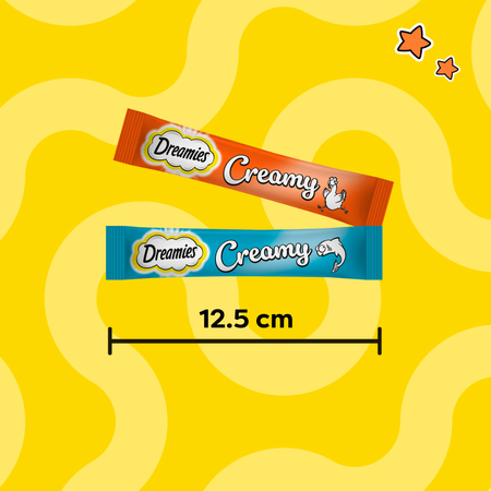 Dreamies Creamy 48x10g Kremowy Przysmak Dla Kota Z Kurczakiem I Z Łososiem