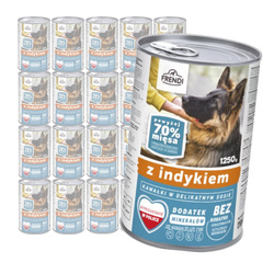 Frendi Kawałki z Indykiem w Sosie 20x1250g Mokra Karma Dla Dorosłych Psów Wszystkich Ras