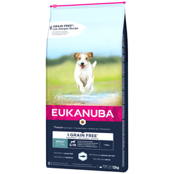 EUKANUBA Adult z Rybą Oceaniczną 12kg Bezzbożowa Sucha Karma Dla Dorosłych Psów Małych i Średnich Ras