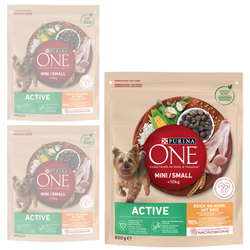 Purina One Mini Active 3x800g Sucha Karma Dla Psów Małych Ras Z Kurczakiem I Ryżem
