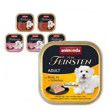 Animonda Vom Feinsten Adult 6x150g Mokra Karma Dla Psa Mix Smaków Królik Kurczak Wołowina