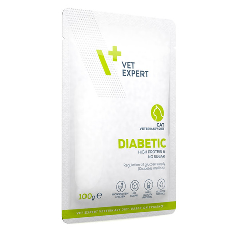 VetExpert Veterinary Diet Diabetic Cat 6x100g Mokra Weterynaryjna Karma Dla Kotów Z Cukrzycą