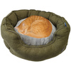 Premium Legowisko Z Poduszką Dla Psa Kota Okrągłe Zielone 56cm Wysokie Krawędzie