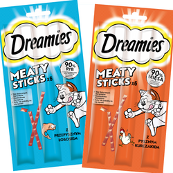 Przysmak Dreamies Meaty Sticks 2x30g Karma Uzupełniająca Dla Kota Z Łososiem I Kurczakiem