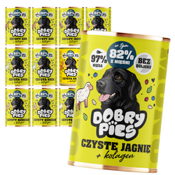 Dobry Pies Mono 12x400g Monoproteinowa Mokra Karma Dla Dorosłych Psów Z Alergią I Nietolerancją Pokarmową Mix 6 Smaków Z Kolagenem