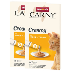 Animonda Carny Creamy 12x15g Przysmak Pasta Dla Kota Z Kurczakiem I Tauryną