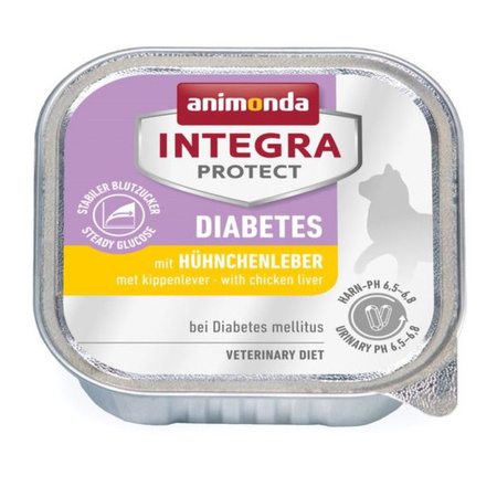 Animonda Integra Protect Diabetes 16x100g Mokra Karma z Wątróbką z Kurczaka Dla Kota z Cukrzycą