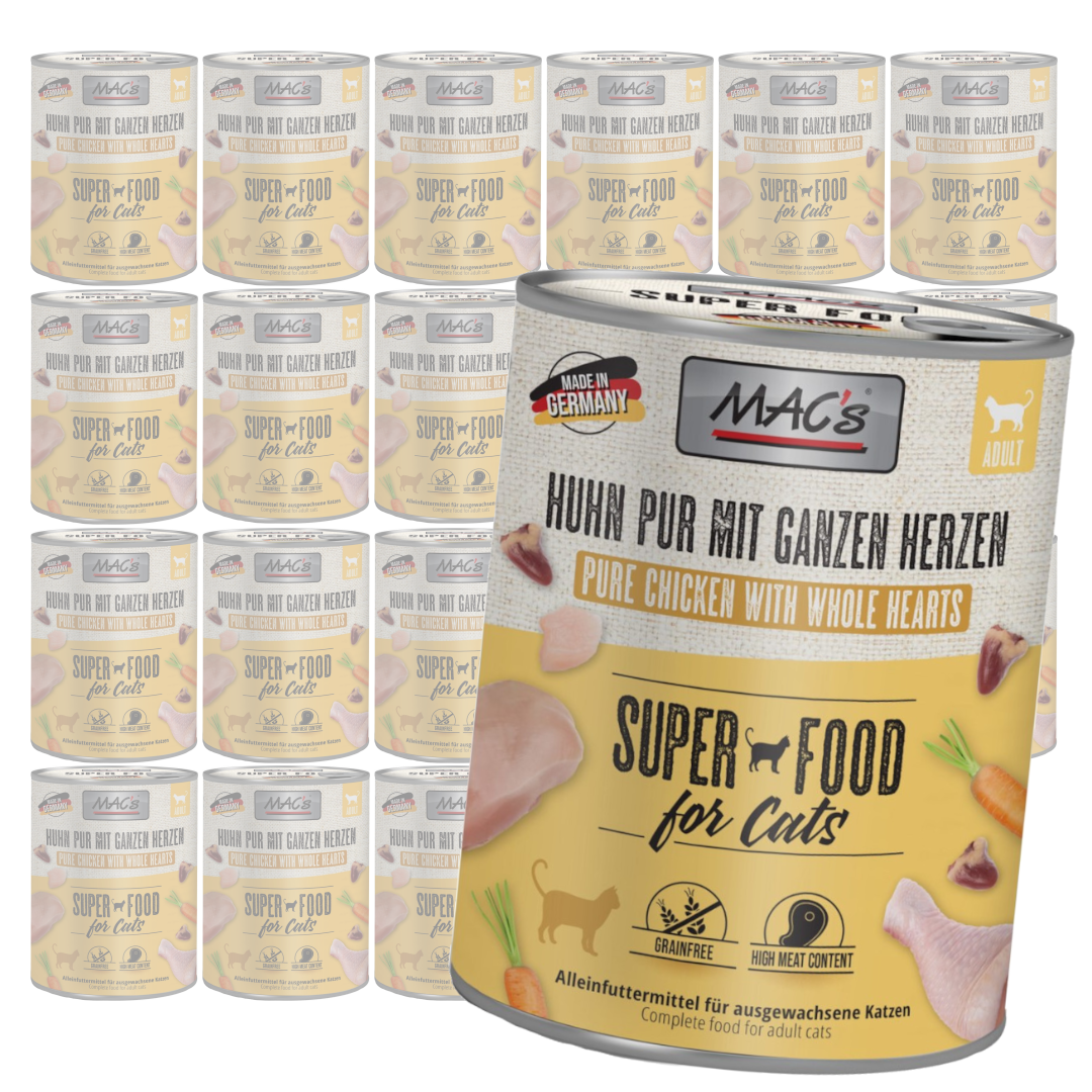 MAC's Bezzbożowa Mokra Karma Dla Kota Kurczak Serca Drobiowe 