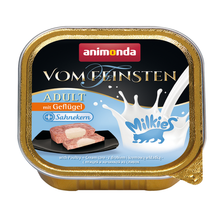 Animonda Vom Feinsten Adult Milkies 8x100g Mokra Karma dla Kota z Drobiem i Kremowym Dodatkiem