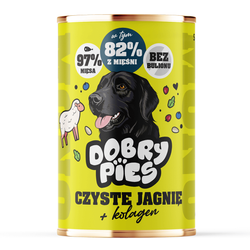 Dobry Pies Mono Jagnięcina 400g Monoproteinowa Mokra Karma Dla Dorosłych Psów Z Alergią I Nietolerancją Pokarmową Jagnięcina Z Kolagenem