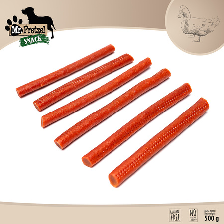 Mr. Pretzel Przysmak Dla Psa Kabanosy Paluszki Z Kaczki 500g
