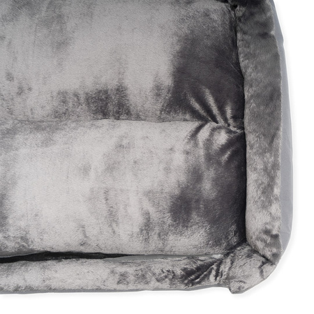 Legowisko prostokątne dla psa i kota XS 54x42cm SZARE z wyjmowaną poduszką 47x35cm