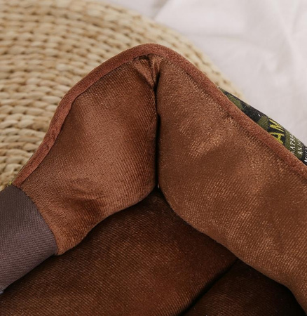 Legowisko Prostokątne Dla Psa Kota AMERICAN - Rozmiar L 65x52x18cm Moro Szare