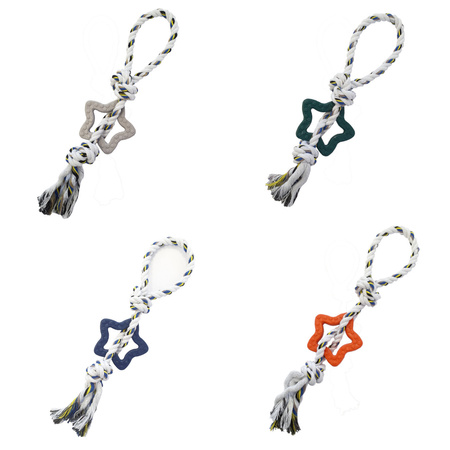 Zabawka Dla Psa Szarpak Sznur z Gryzakiem 32cm Gwiazda Pomarańczowa