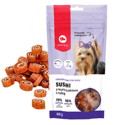 MACED SUSHI KURCZAK I RYBA 60g PRZYSMAK DLA PSA