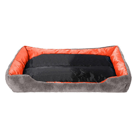 Legowisko Dla Psa 3XL - 110x82 cm Pomarańczowe Pluszowe Prostokątne