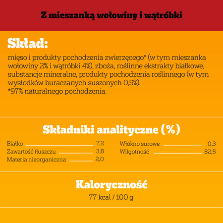 PEDIGREE Adult puszka 6x 1200g - Mokra Karma dla Psów z Wołowiną w Galaretce