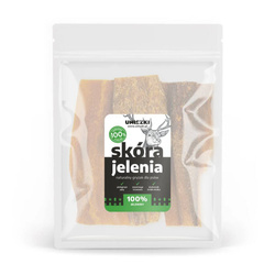 Uniszki Skóra Jelenia Naturalny Przysmak Suszony Dla Psa 100g