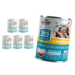Frendi Mokra Karma Dla Kota Kawałki W Delikatnym Sosie Z Kurczakiem 6x800g