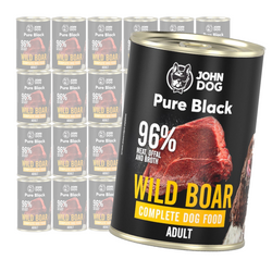 John Dog Karma Mokra Dla Psa Pure Black Z Dziczyzną Puszka 24x400g