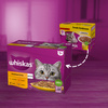WHISKAS Adult Saszetki 12 x 85g Drobiowa Uczta Mokra Karma Dla Dorosłego Kota w Galaretce Kawałki z Kurczakiem Kaczką Drobiem Indykiem
