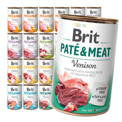 Brit Pate&Meat Mokra Karma Dla Psów Mix 6 Smaków 24x400g Jagnięcina Kurczak Kaczka Łosoś Indyk Dziczyzna