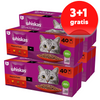 Whiskas Adult 160x85g Klasyczne Posiłki - Mokra Karma Dla Dorosłych Kotów 4 Smaki W Sosie 3+1 GRATIS