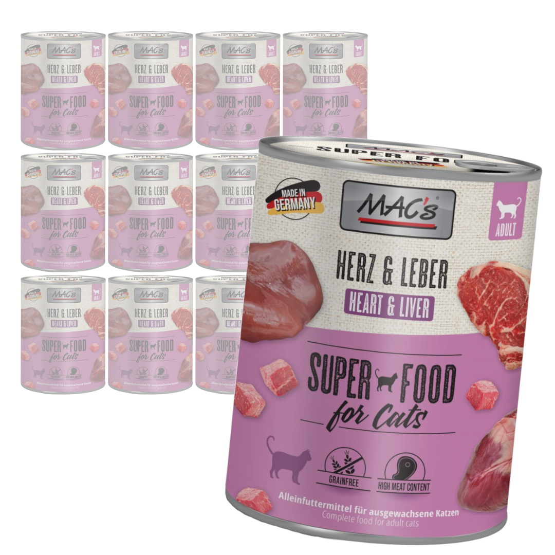 MAC's Bezzbożowa Mokra Karma Dla Kota Wołowe Serce Wątroba