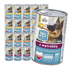 Frendi Kawałki z Wątróbką Indykiem i Kurczakiem w Sosie 20x1250g Mokra Karma Dla Dorosłych Psów Wszystkich Ras