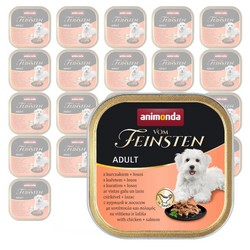 Animonda Vom Feinsten Adult 24x150g Mokra Karma Dla Psa z Kurczakiem i Łososiem w Sosie