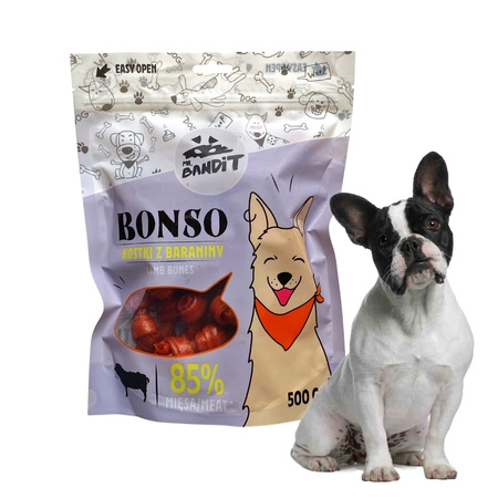 Mr Bandit BONSO Kostki z baraniny 500g - naturalny przysmak dla psów