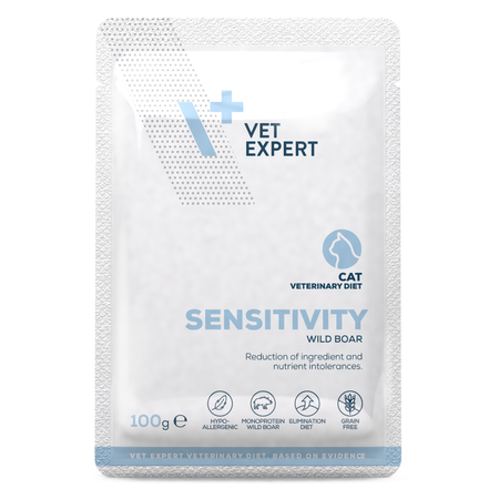 Vet Expert Sensitivity Mokra Karma Weterynaryjna Z Dzikiem 24x100g Dla Kotów Z Nietolerancją Pokarmową