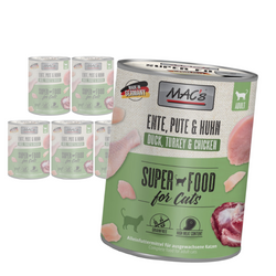 MAC's 6x800g Bezzbożowa Mokra Karma Dla Kota Kaczka Indyk Kurczak