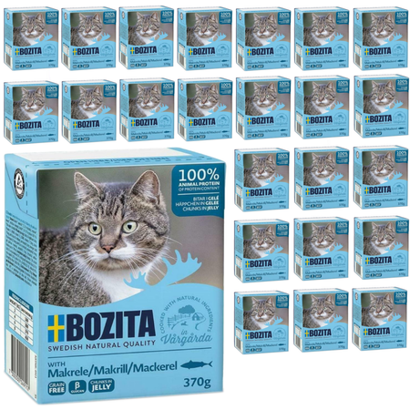 Bozita Kawałki W Galaretce Z Makrelą 24x370g Mokra Karma Dla Kota W Kartonie