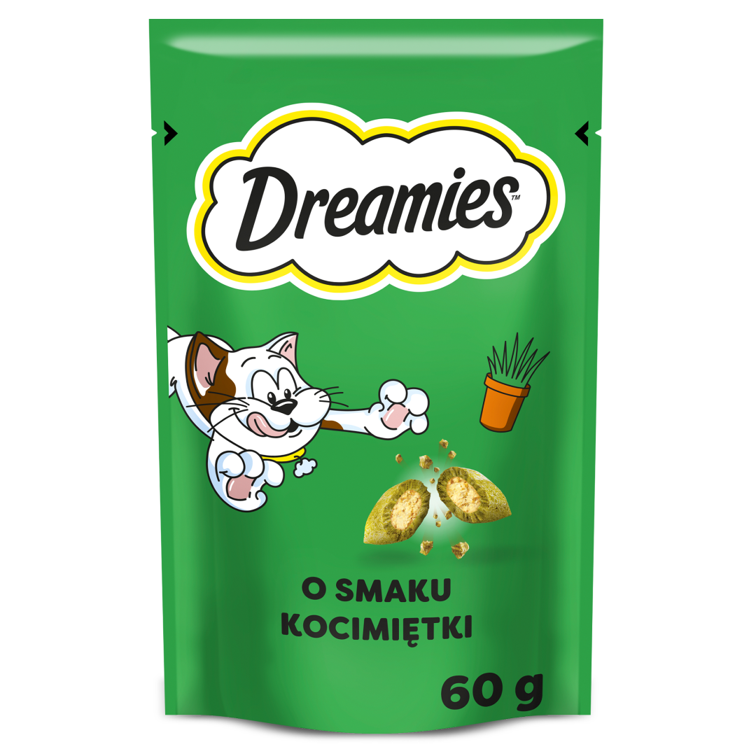 Dreamies Przysmak Dla Kota Chrupiące Paszteciki Z Nadzieniem Z Nutą Kocimiętki