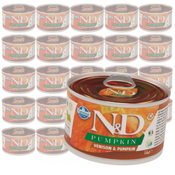 Farmina N&D Dog Venison Pumpkin 24x140g Mokra Karma dla Psa Jeleń i Dynia