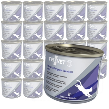 Trovet Hypoallergenic VRD 24x200g Lekkostrawna Mokra Karma Dietetyczna z Dziczyzną Dla Kotów z Nadwrażliwością Pokarmową