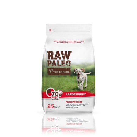 RAW PALEO PUPPY LARGE BEEF 2.5 kg - sucha karma z wołowiną dla szczeniąt ras dużych