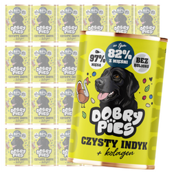 Dobry Pies Mono Indyk 24x400g Monoproteinowa Mokra Karma Dla Dorosłych Psów Z Alergią I Nietolerancją Pokarmową Indyk Z Kolagenem