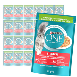 Purina One Sterilcat 24x85g Mokra Karma Dla Kotów Sterylizowanych Z Indykiem I Zieloną Fasolką