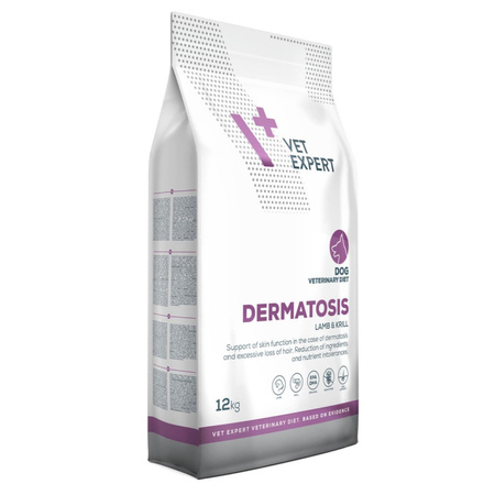 VetExpert Veterinary Diet Dermatosis Lamb & Krill 12kg Sucha Karma Weterynaryjna Dla Psów z Zaburzeniami Dermatologicznymi