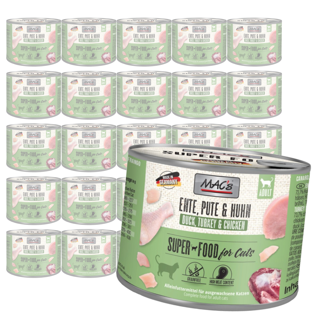 MAC'sBezzbożowa Mokra Karma Dla Kota Kaczka Indyk Kurczak 