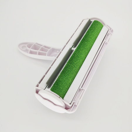 Uniwersalna szczotka do usuwania sierści dla psa kota kanapy ubrań 19.5x18 cm Zielona