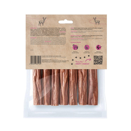 Happy Snacky NAPSANOSY Z JELENIA 7 szt. - naturalny przysmak, przekąska dla psa