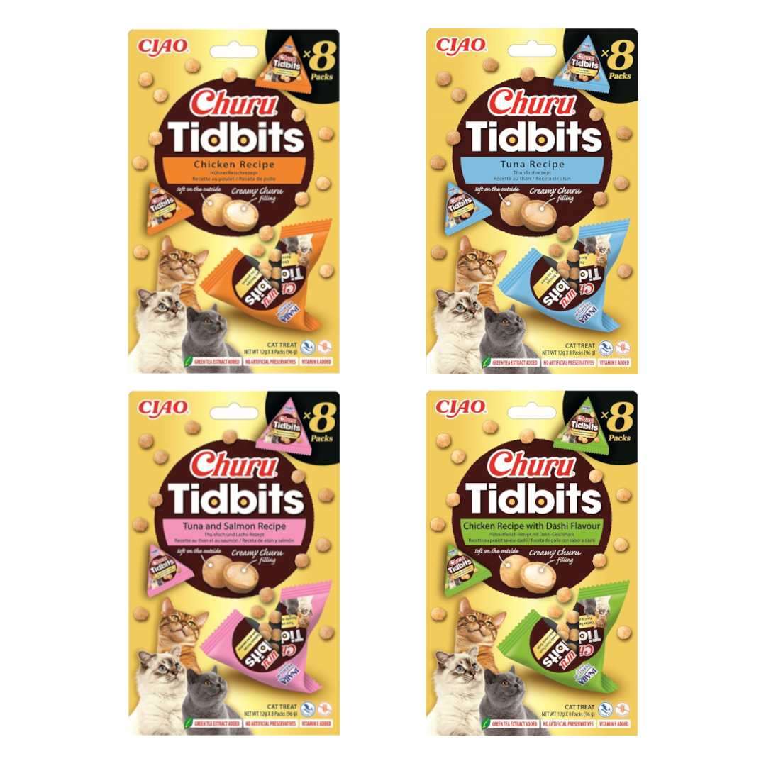 Inaba Cat Churu Tidbits Chicken Recipe Przysmak Dla Kota Mix 4 Smaków