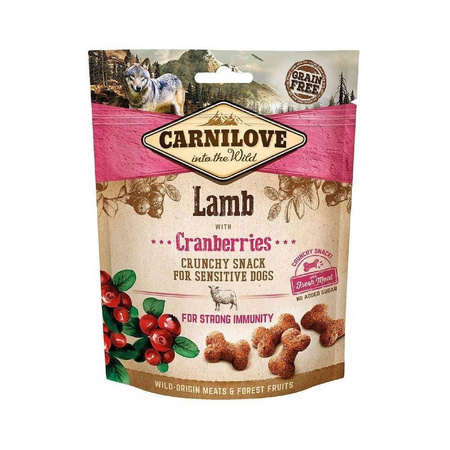 CARNILOVE CRUNCHY SNACK LAMB WITH CRANBERRIES 200G - przysmak dla psa, jagnięcina i żurawina